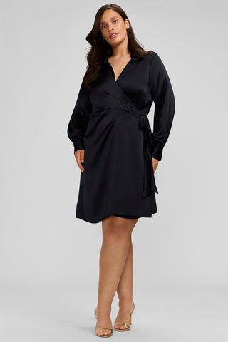 Valentina Plus Beyond Silk Long Sleeve Dress