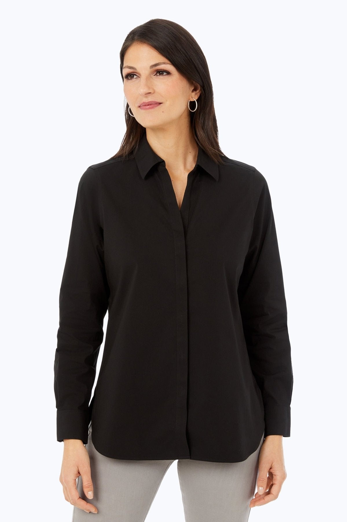 Kylie No Iron Stretch Long Sleeve Shirt