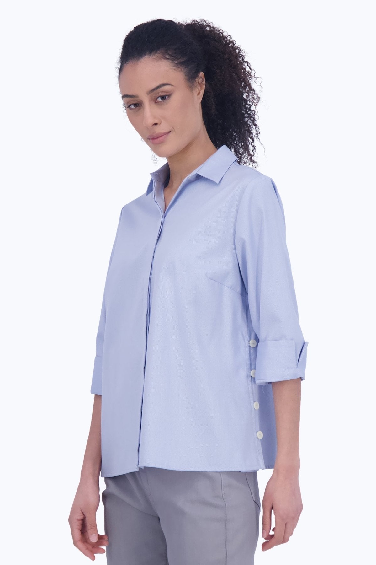 Beatrice No Iron Cavalry Twill 3/4 Sleeve Shirt