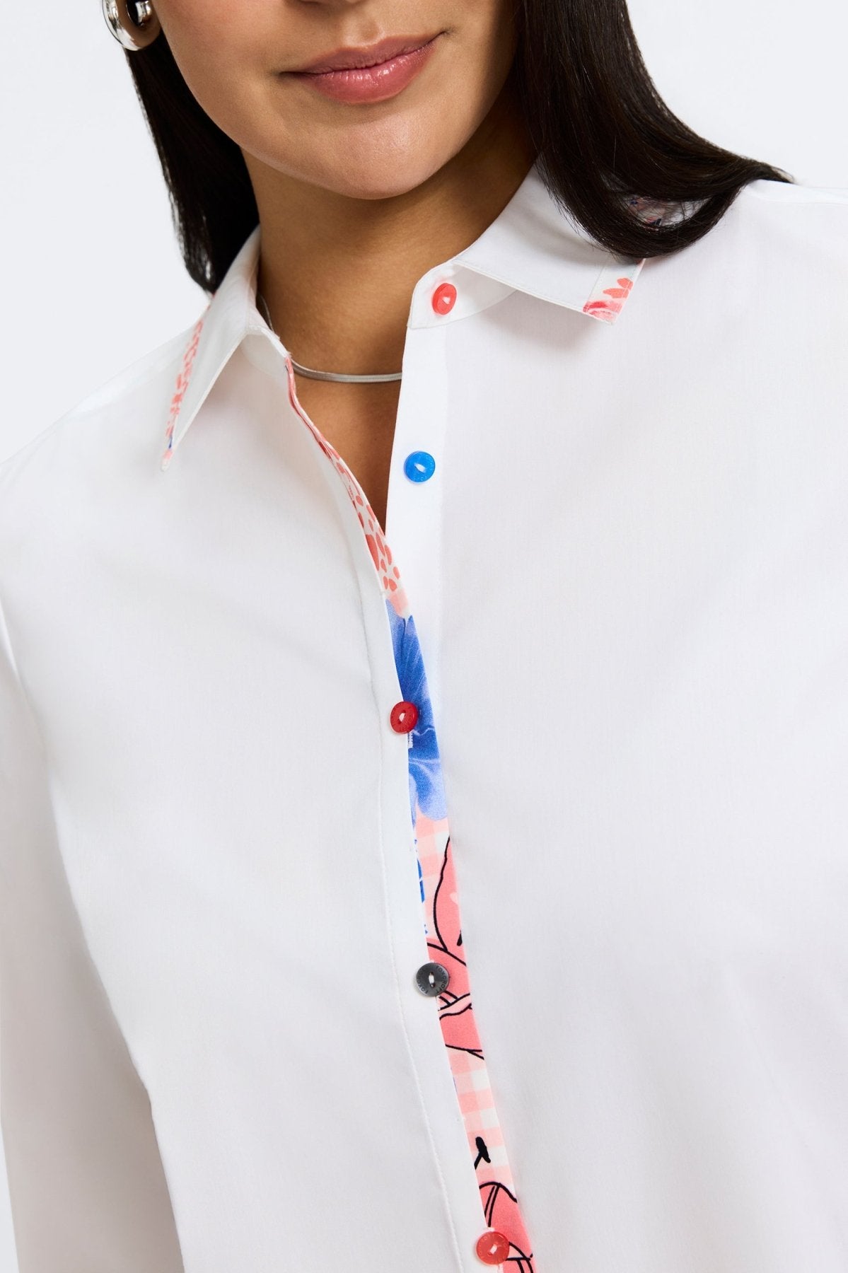 Charlie Plus No Iron Stretch Springtime Collage Long Sleeve Shirt