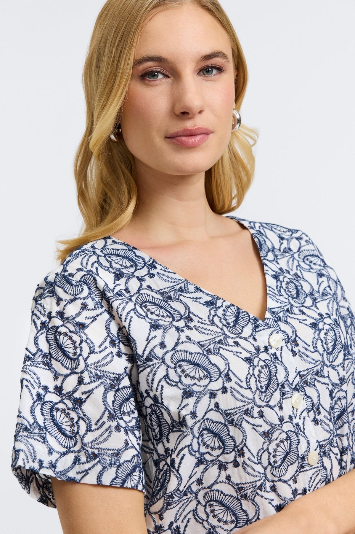 #color_white floral allover eyelet