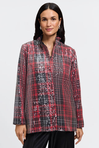#color_sequined red plaid