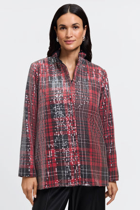 Carolina Sequined Long Sleeve Shirt Jacket