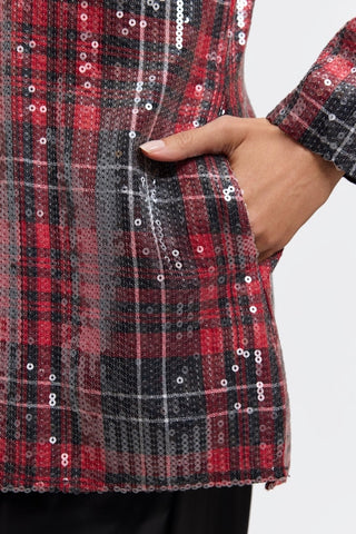 #color_sequined red plaid