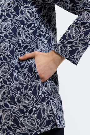 Carolina Floral Allover Eyelet Long Sleeve Shirt Jacket