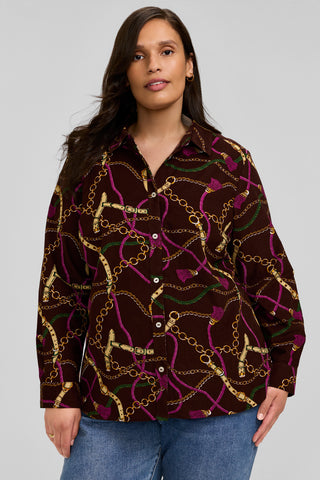 Hampton Plus Corduroy Status Chain Long Sleeve Shirt