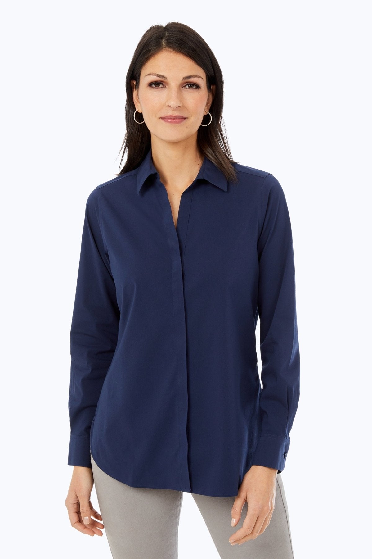Kylie No Iron Stretch Long Sleeve Shirt