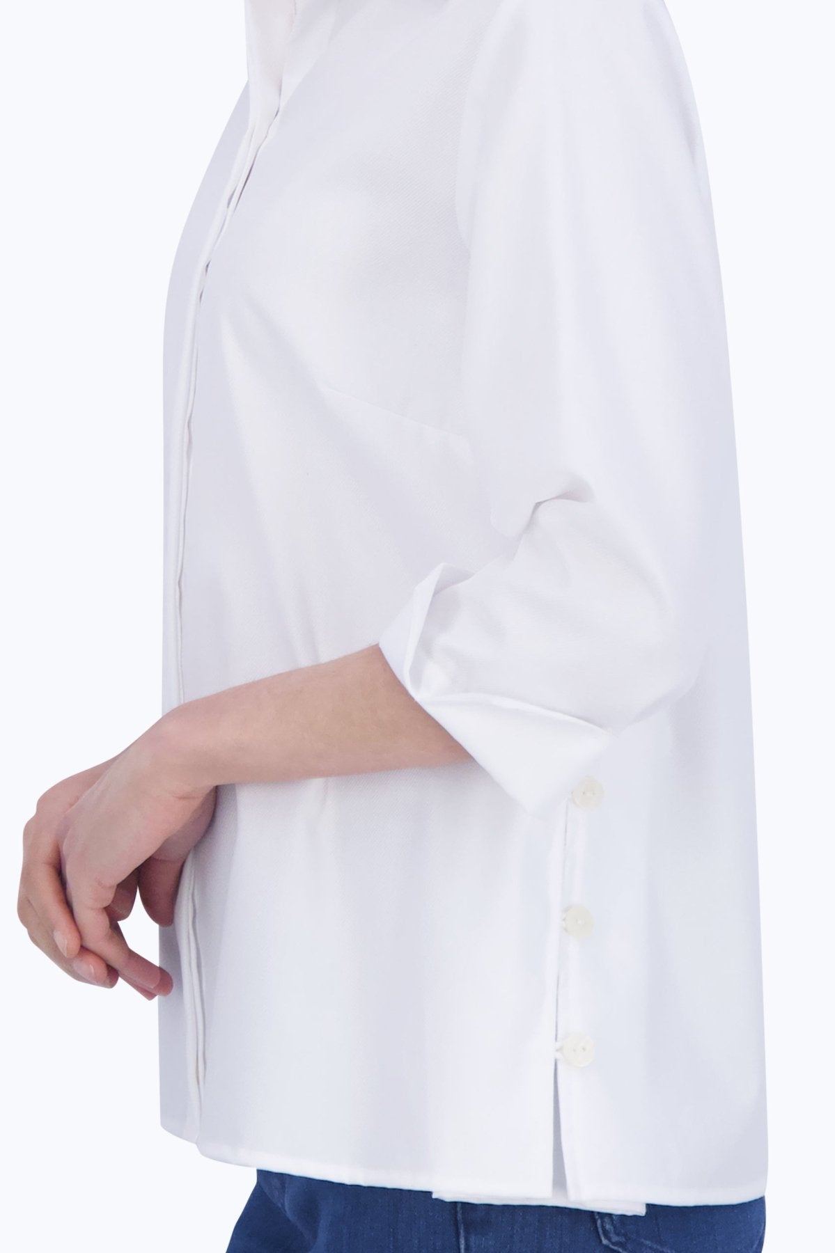 Beatrice No Iron Cavalry Twill 3/4 Sleeve Shirt