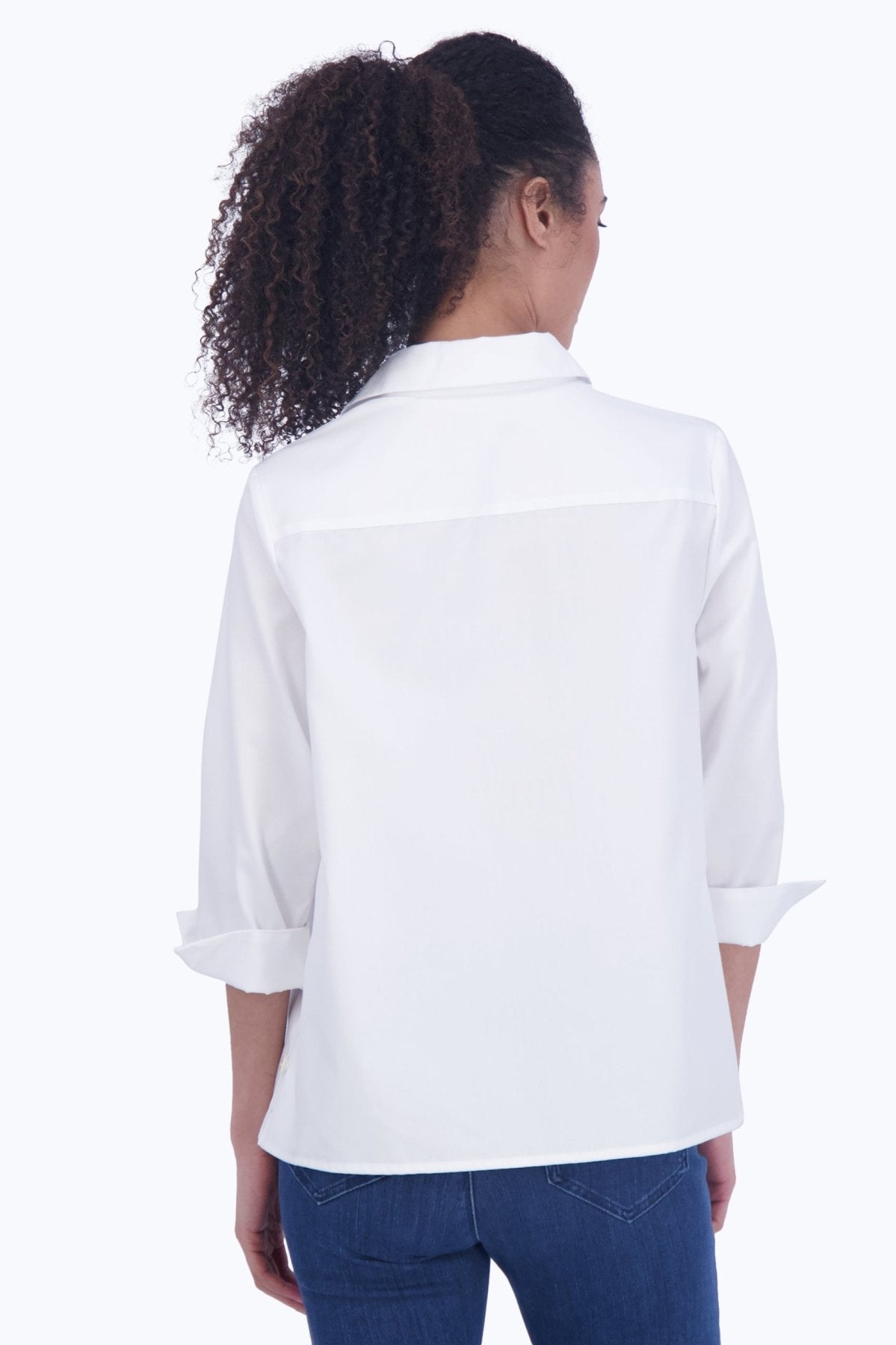 Beatrice No Iron Cavalry Twill 3/4 Sleeve Shirt