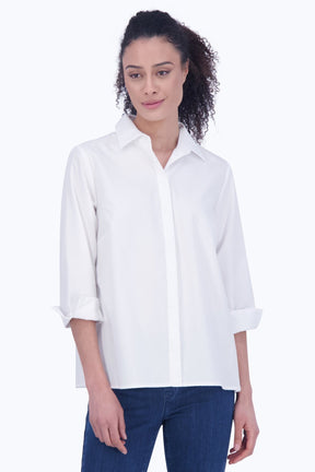 Beatrice No Iron Cavalry Twill 3/4 Sleeve Shirt