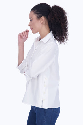 Beatrice No Iron Cavalry Twill 3/4 Sleeve Shirt