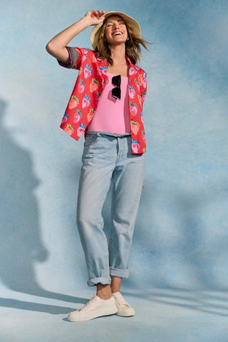 Quinn Strawberry Delight Elbow Sleeve Shirt