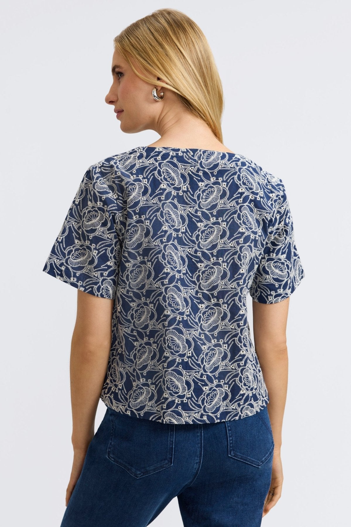 #color_navy floral allover eyelet