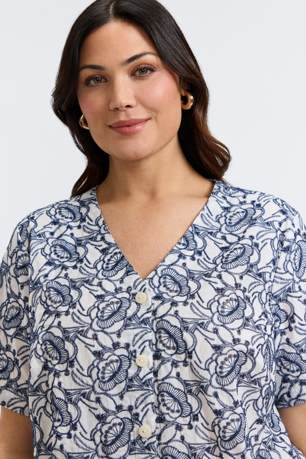 #color_white floral allover eyelet