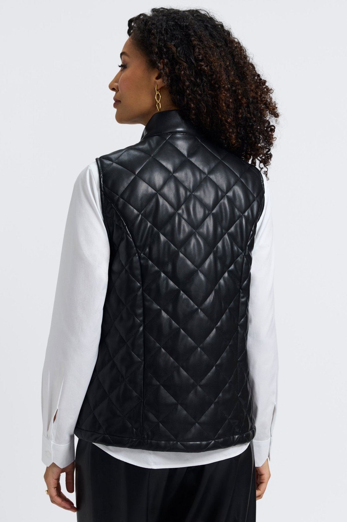 Billie Vegan Leather Quilted Vest