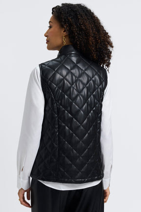 Billie Vegan Leather Quilted Vest