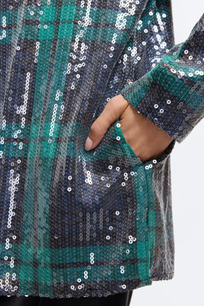 Carolina Sequined Long Sleeve Shirt Jacket