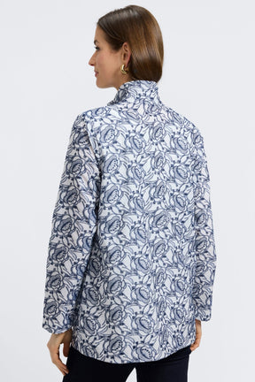 Carolina Floral Allover Eyelet Long Sleeve Shirt Jacket