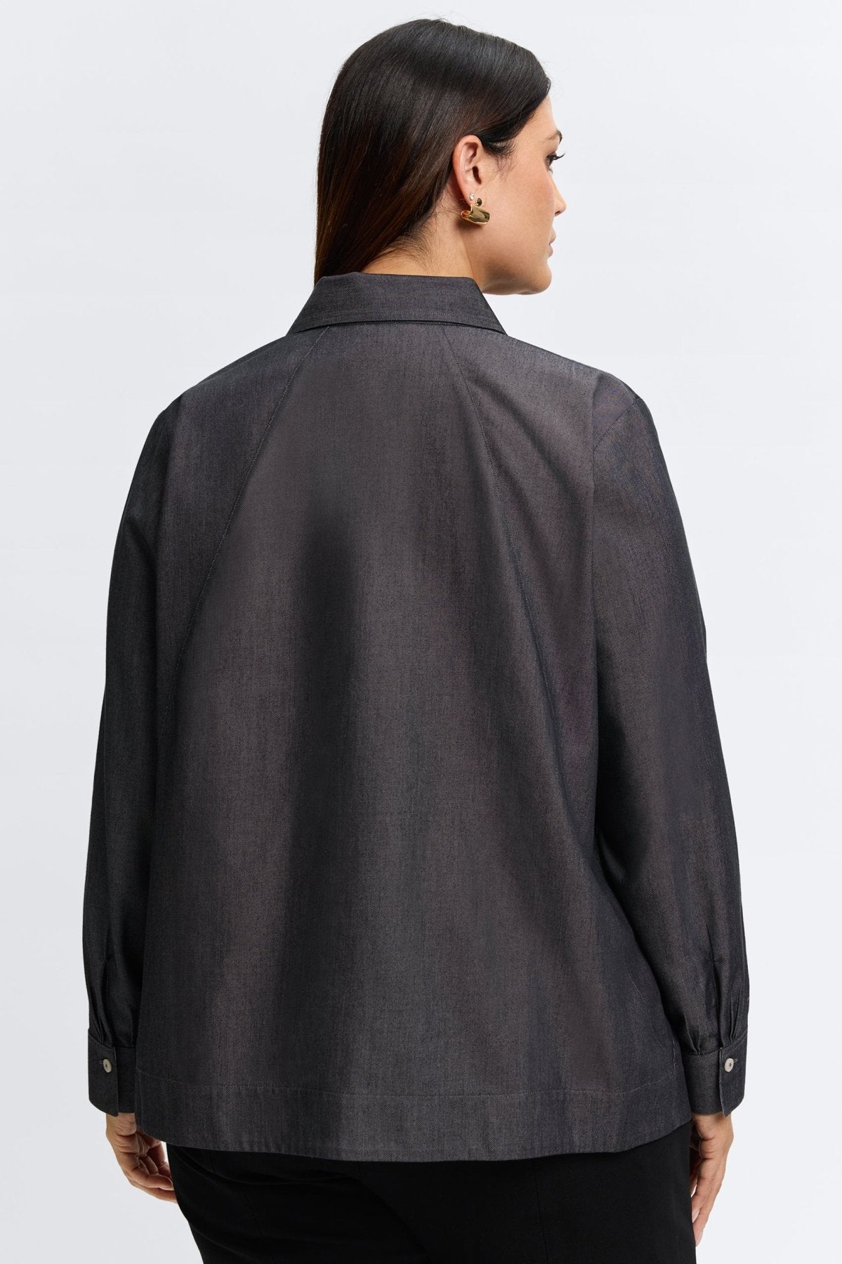 Veronica Plus Cotton Twill Long Sleeve Shirt