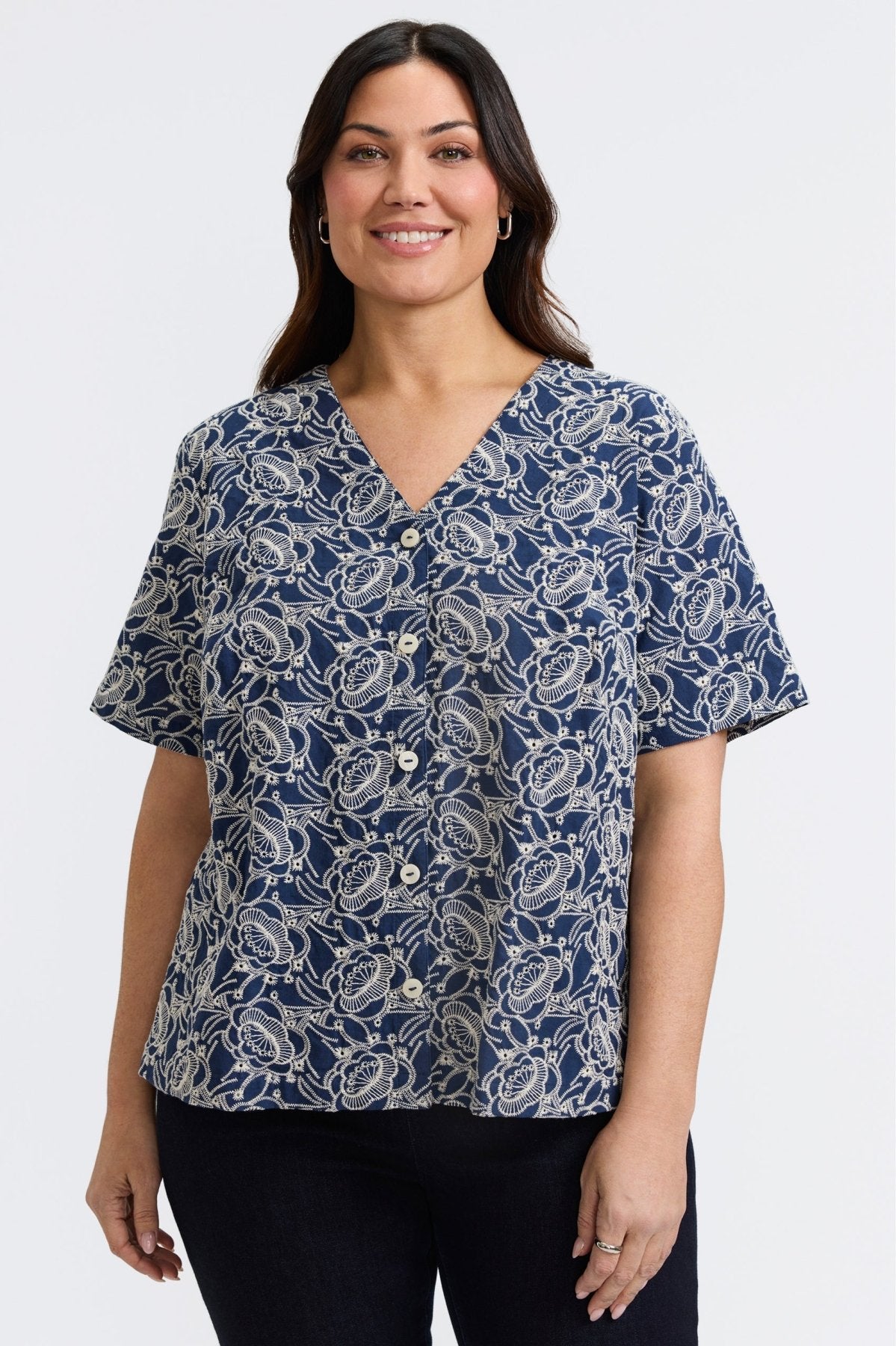 #color_navy floral allover eyelet