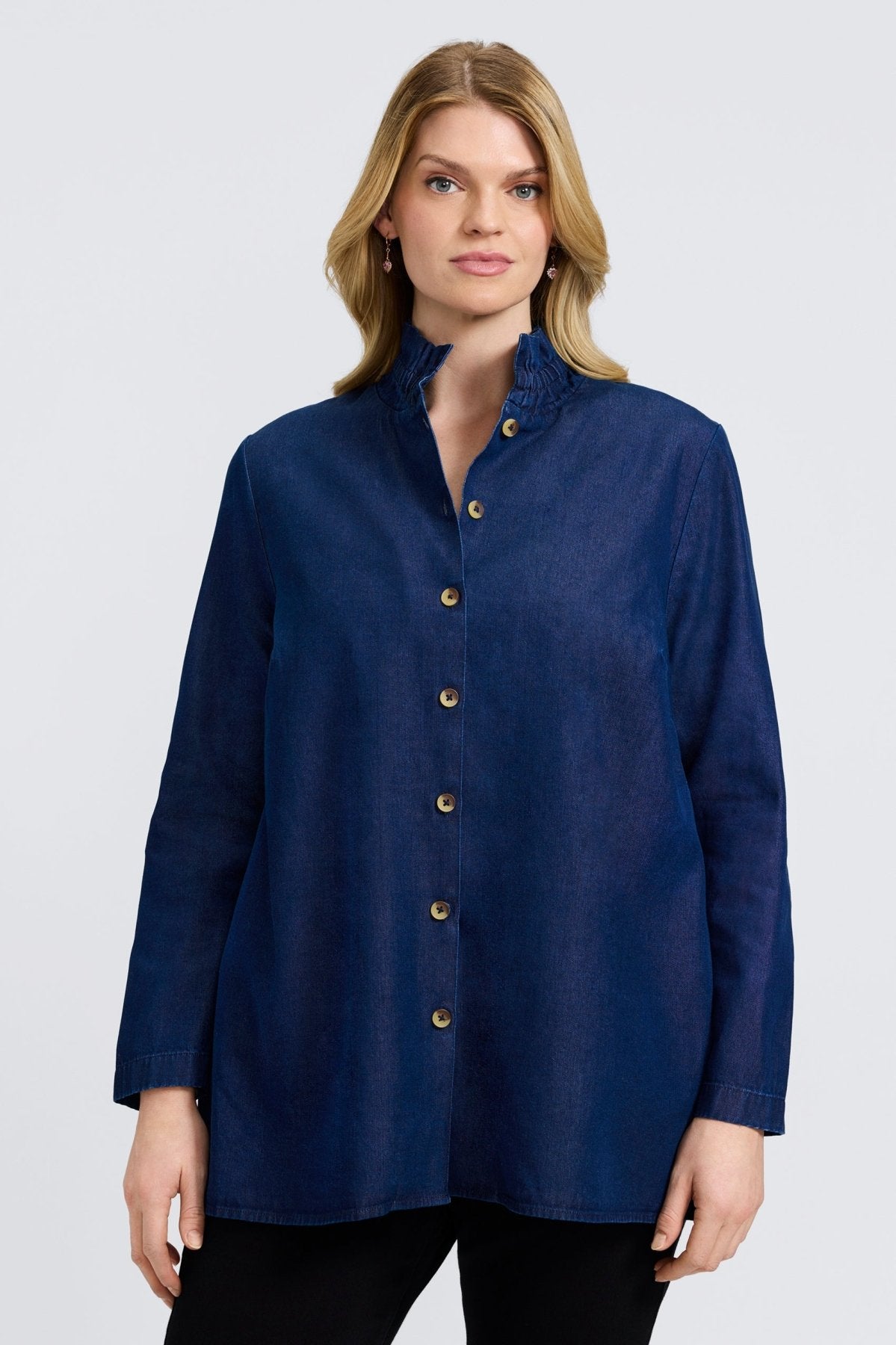 Carolina Plus Tencel® Denim Long Sleeve Shirt Jacket