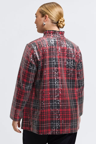 #color_sequined red plaid