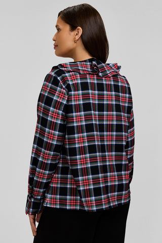 Sandy Plus Holiday Plaid Long Sleeve Popover Shirt