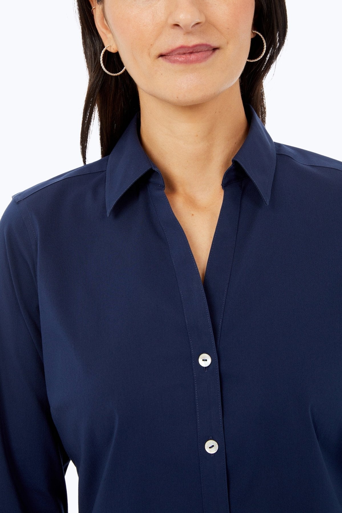 Mary No Iron Stretch 3/4 Sleeve Shirt