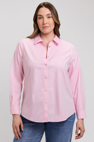 Dianna Plus No Iron Pinpoint Long Sleeve Shirt