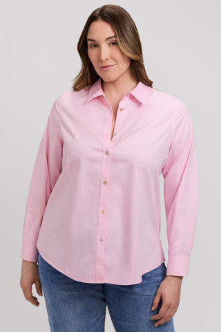 Dianna Plus No Iron Pinpoint Long Sleeve Shirt