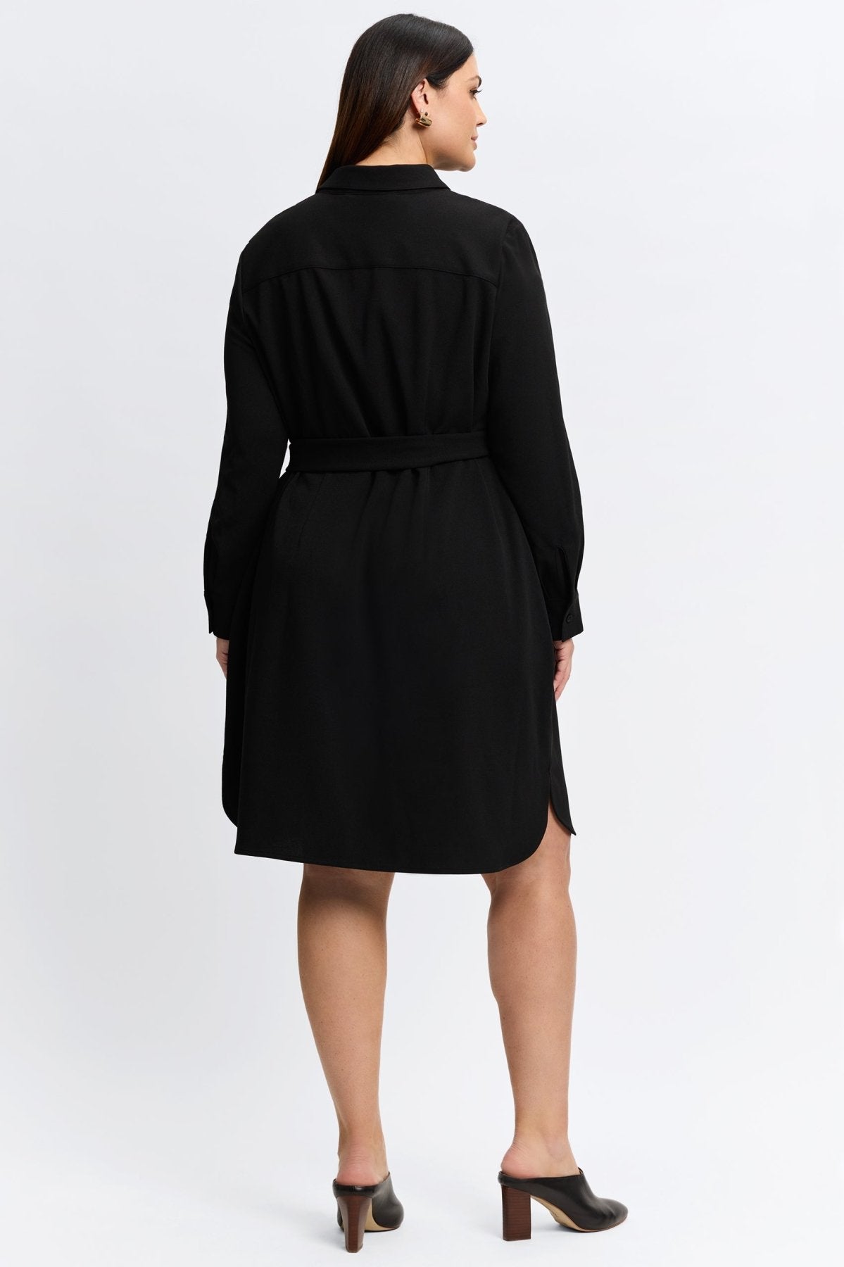 Rocca Plus Knit Crepe Long Sleeve Dress