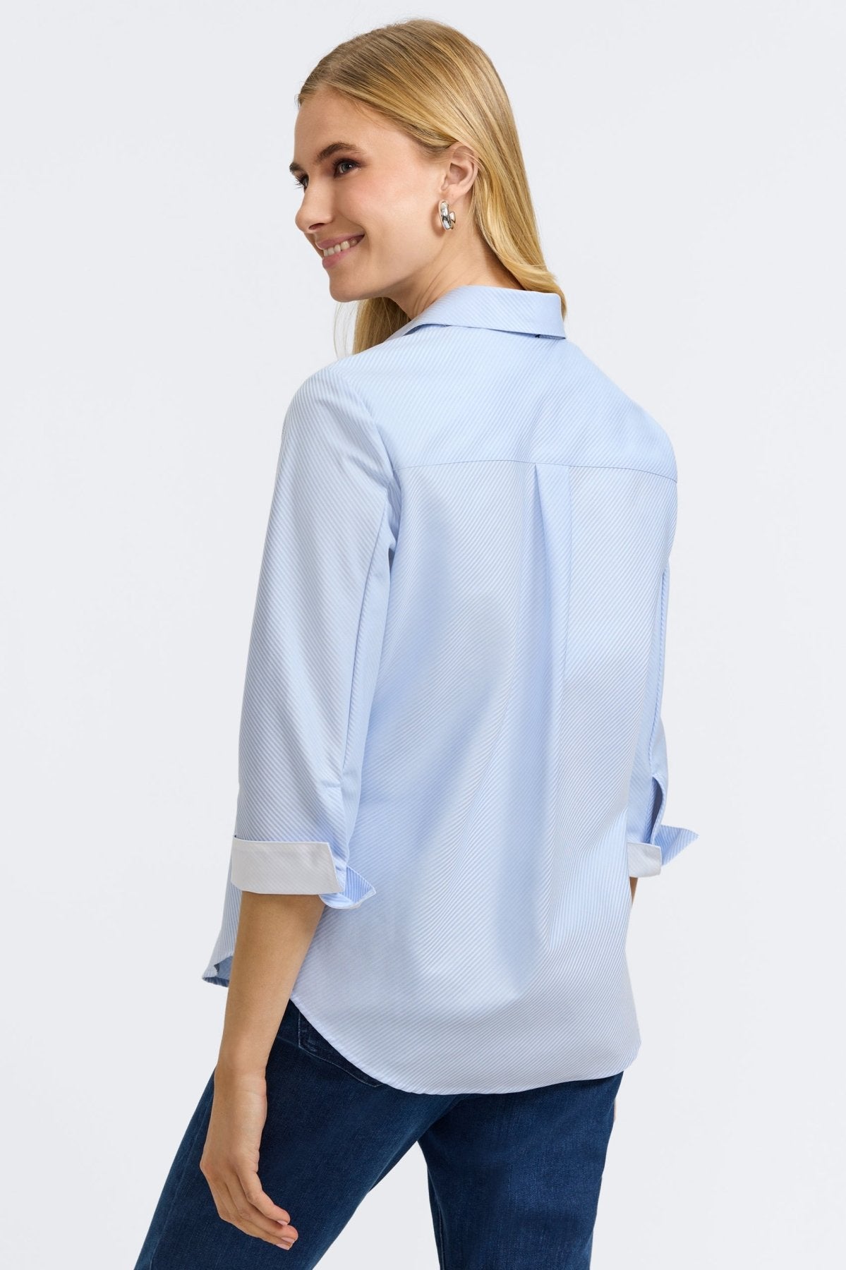 Margie Dobby Stripe 3/4 Sleeve Shirt