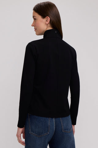 Liv Knit Crepe Long Sleeve Turtleneck Tee
