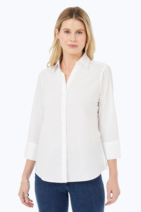 Mary No Iron Stretch 3/4 Sleeve Shirt