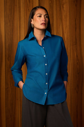 Meghan No Iron Pinpoint Long Sleeve Shirt