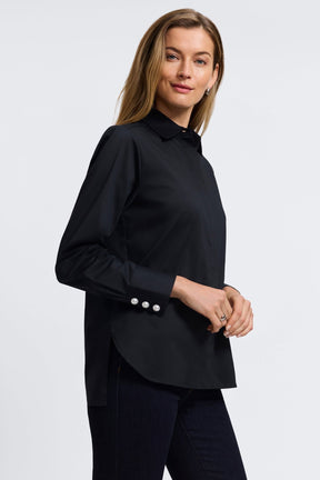Pearl No Iron Stretch Matte Sateen Long Sleeve Shirt