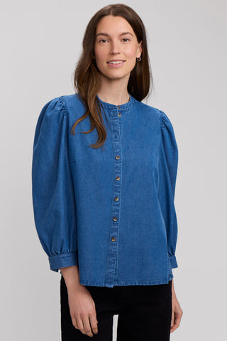 Helsa Denim 3/4 Sleeve Shirt