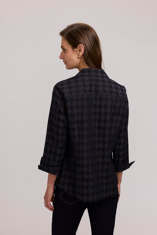 Taylor Houndstooth 3/4 Sleeve Shirt