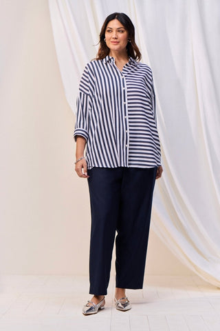 Avery Plus Double Stripe 3/4 Sleeve Shirt