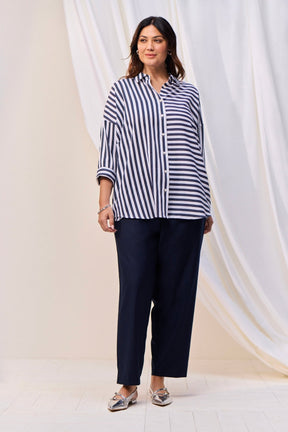 Avery Plus Double Stripe 3/4 Sleeve Shirt