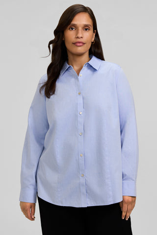 Dianna Plus No Iron Pinpoint Long Sleeve Shirt