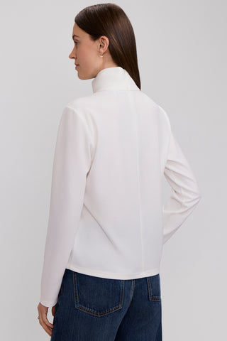 Liv Knit Crepe Long Sleeve Turtleneck Tee