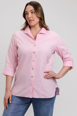 Pandora Plus No Iron Pinpoint 3/4 Sleeve Tunic