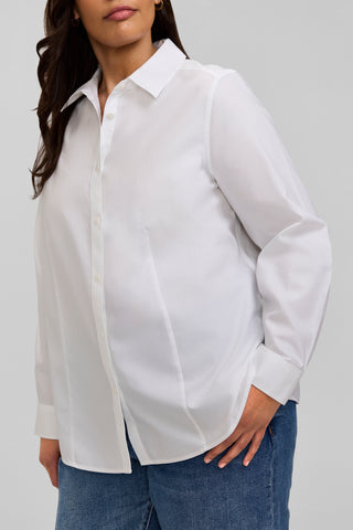 Dianna Plus No Iron Pinpoint Long Sleeve Shirt