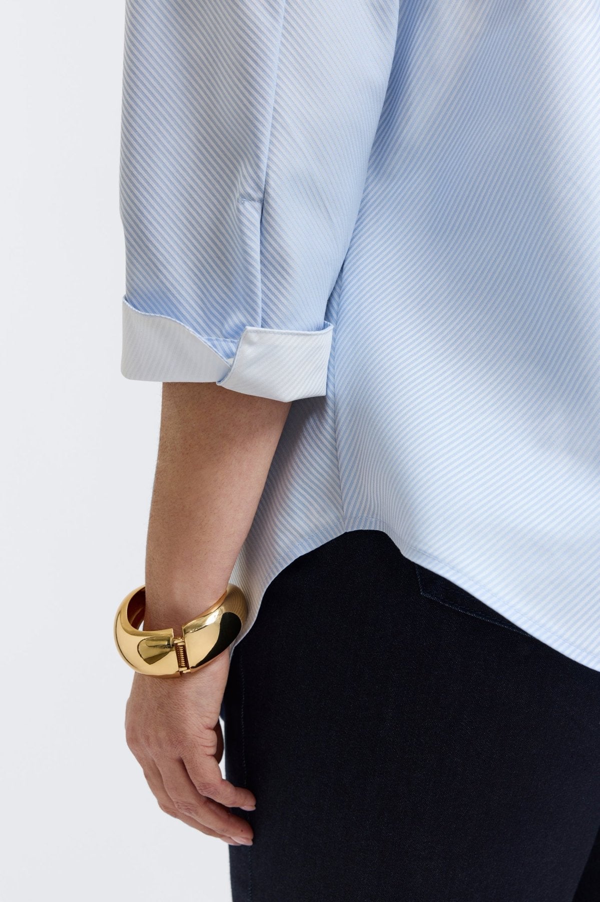 Margie Plus Dobby Stripe 3/4 Sleeve Shirt