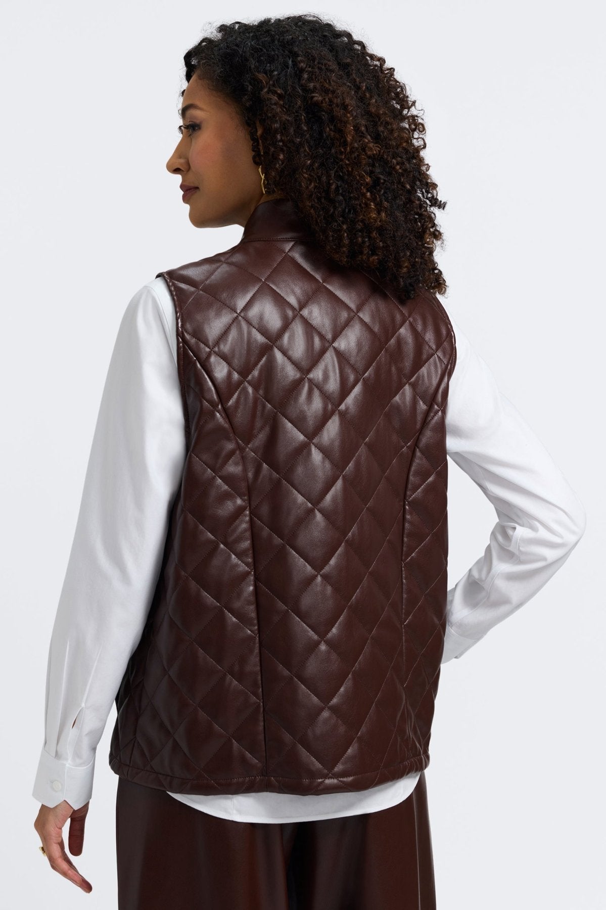 Billie Vegan Leather Quilted Vest