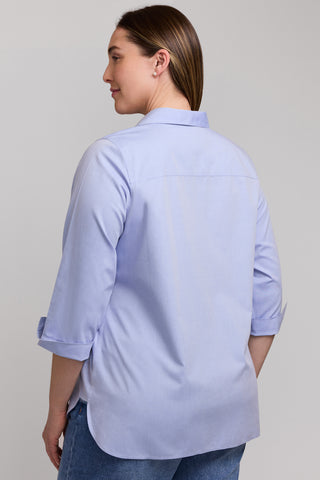 Pandora Plus No Iron Pinpoint 3/4 Sleeve Tunic