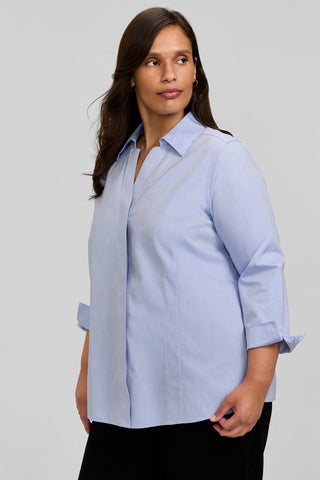 Taylor Plus No Iron Pinpoint 3/4 Sleeve Shirt