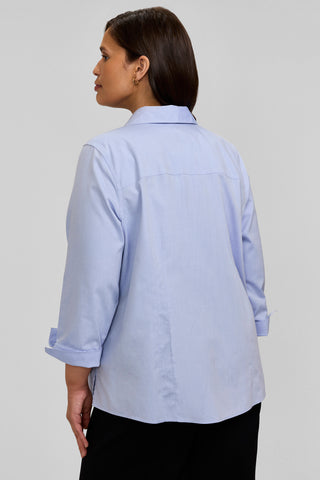 Taylor Plus No Iron Pinpoint 3/4 Sleeve Shirt