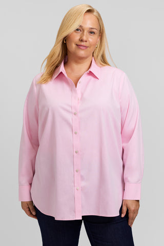 Meghan Plus No Iron Pinpoint Long Sleeve Shirt